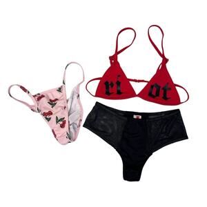 RIOT MIDNIGHT BALLERINA ROMA COSTUME Rave Festival Mix Match Bikini Pieces Sz S